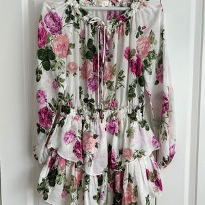 LoveShackFancy Floral Mini Dress